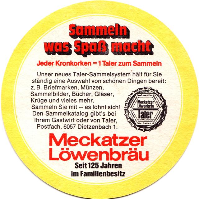 heimenkirch li-by meck sammeln 1-2b (rund215-jeder kronkorken) 